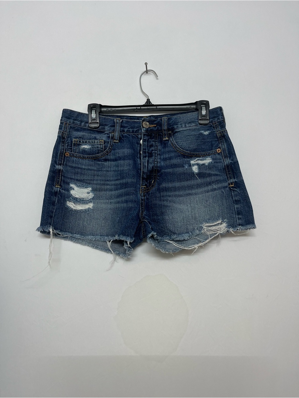 American Eagle Outfitters Distressed Indigo Denim Cutoff Shorts